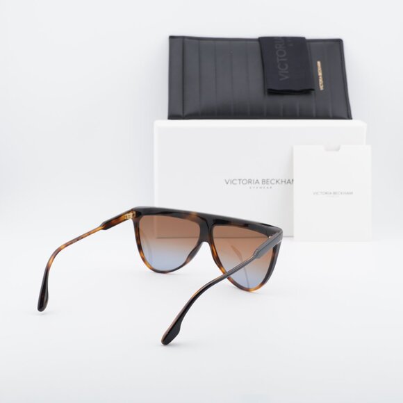 Victoria Beckham VB619S 005 Shield Sunglasses – Black/Tortoise/Brown Gradient main image 4